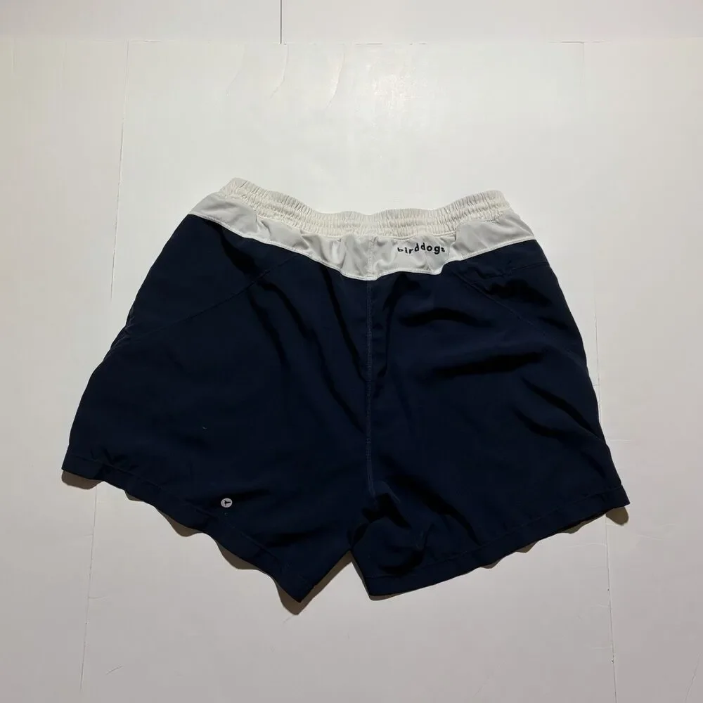 birddogs Men's Navy/White Athletic Shorts 2XL 6in Inseam Pockets